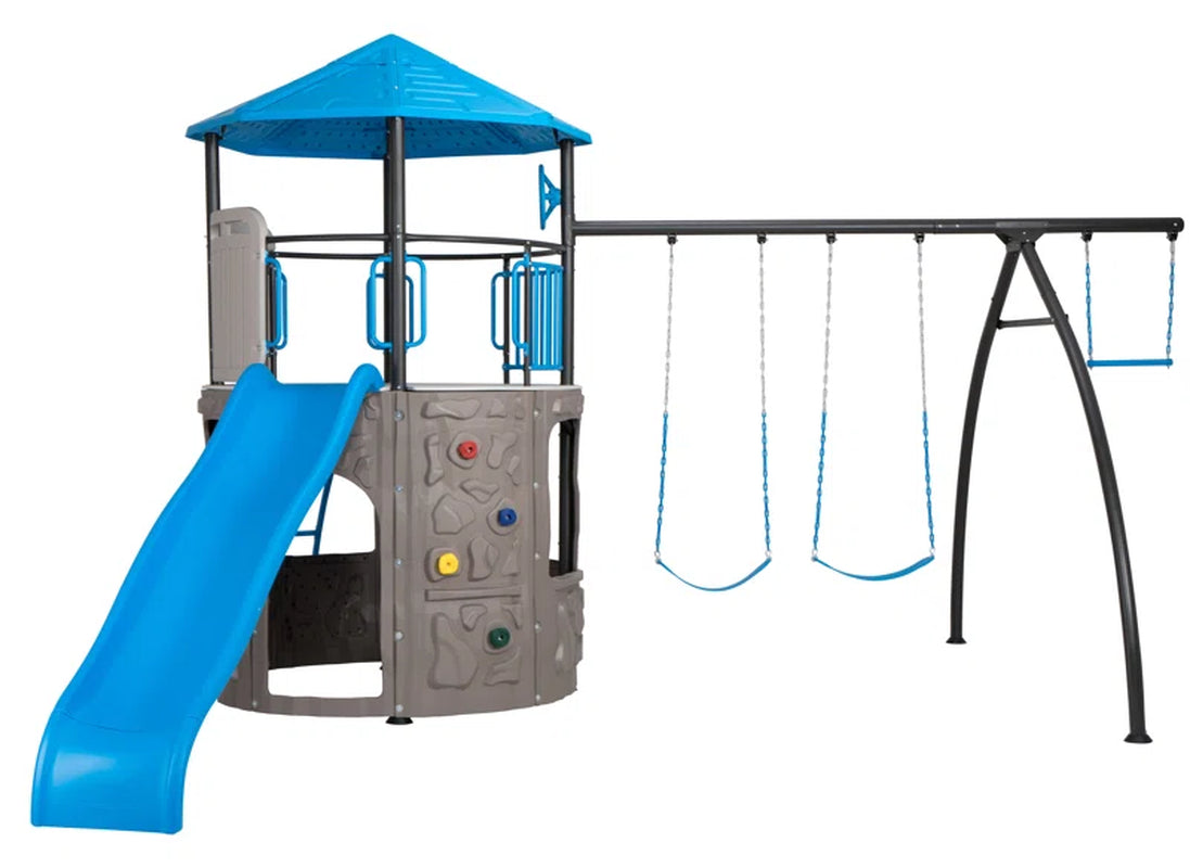 Adventure Metal Swing Set with 2 Swing(S) , 1 Slide(S)