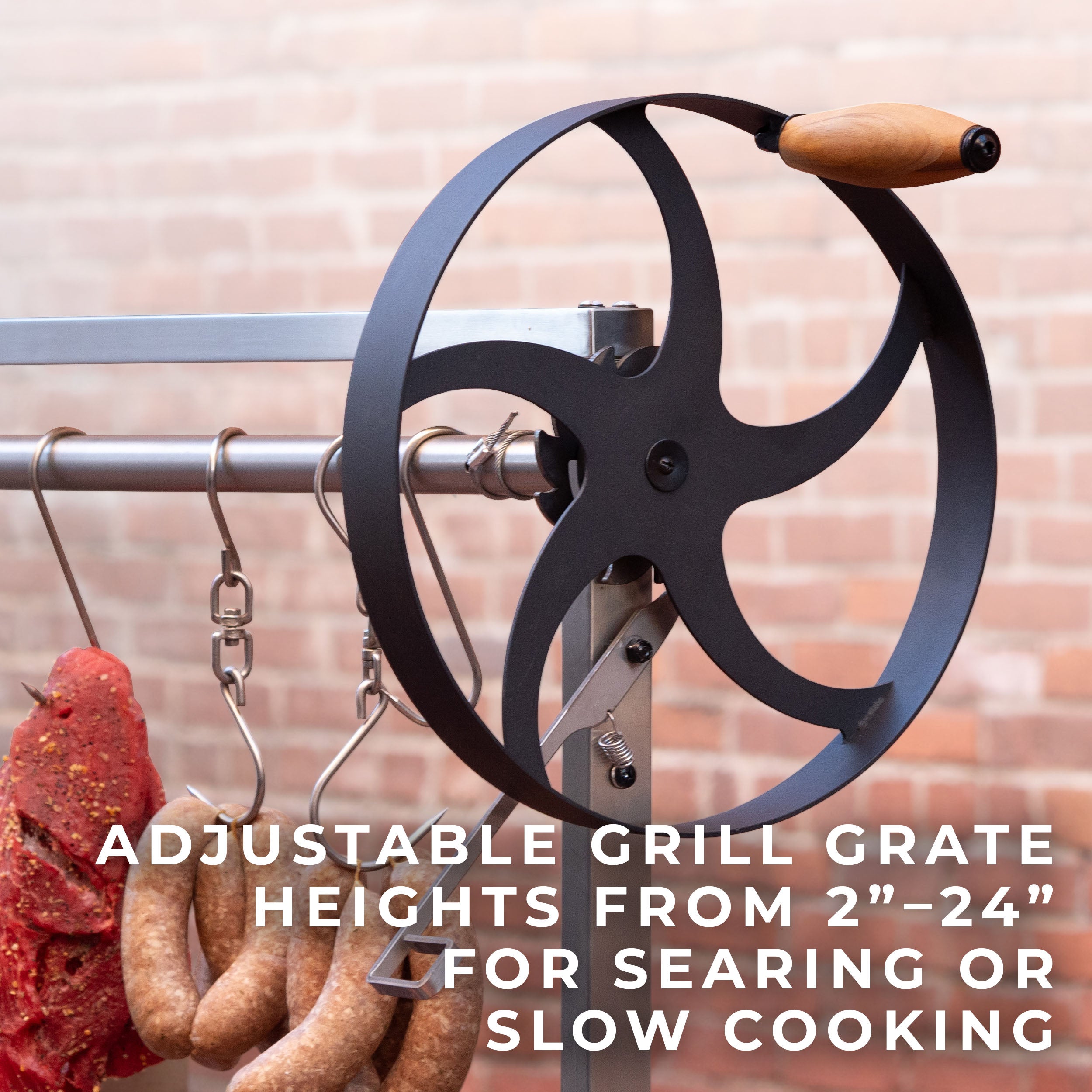 Premium Argentine/Santa Maria BBQ Grill with Wood Fire and Charcoal Grill - Image 9