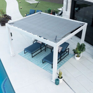 Windham Steel Pergola with Canopy