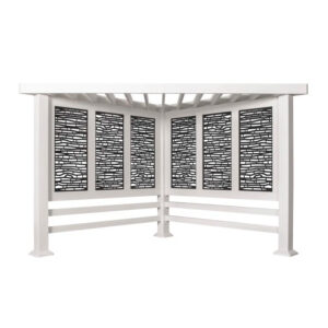 Richmond Modern Metal Steel Pergola with Canopy