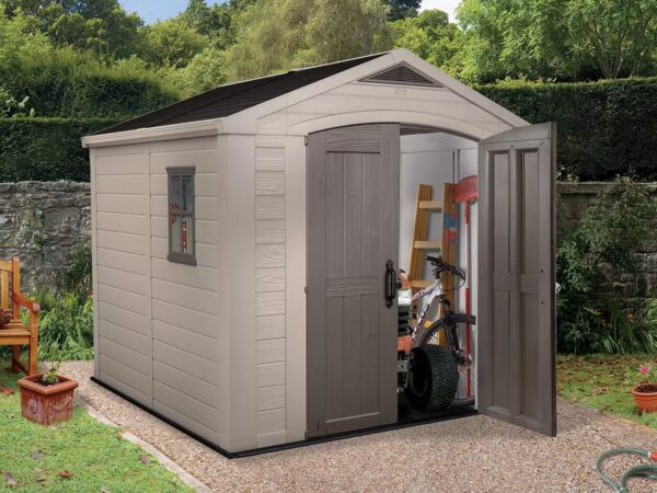 Keter Factor 8x8 Foot Large Resin Outdoor Shed - Image 3