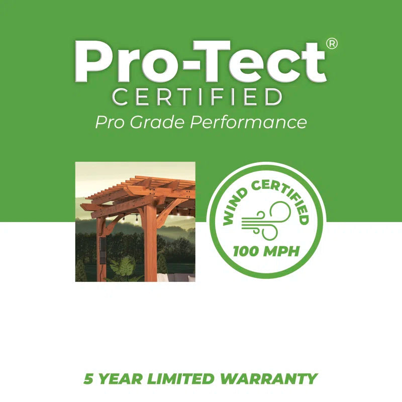 Beaumont 20 X 12 All Cedar Wooden Pergola