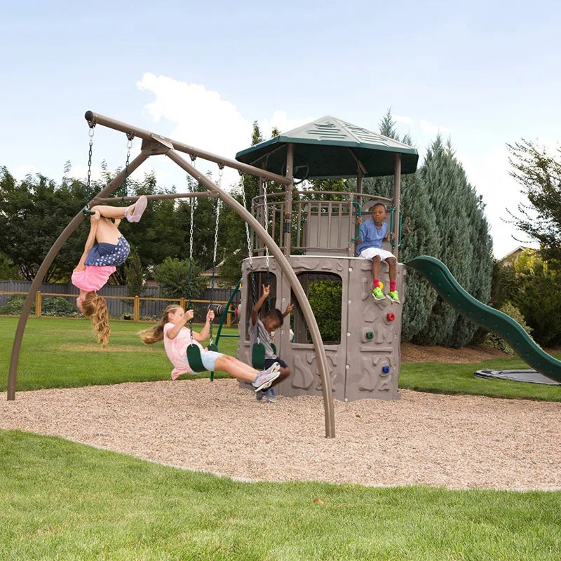 Adventure Metal Swing Set with 2 Swing(S) , 1 Slide(S)