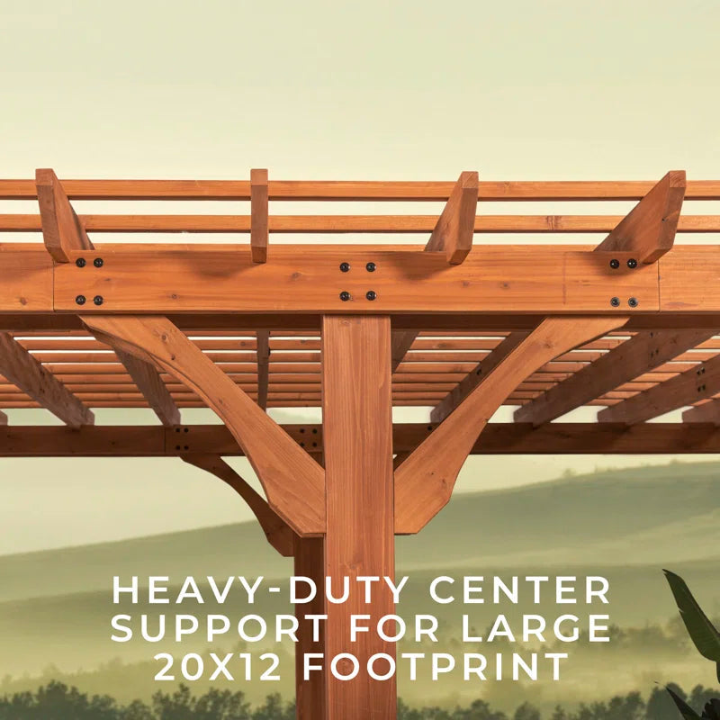 Beaumont 20 X 12 All Cedar Wooden Pergola