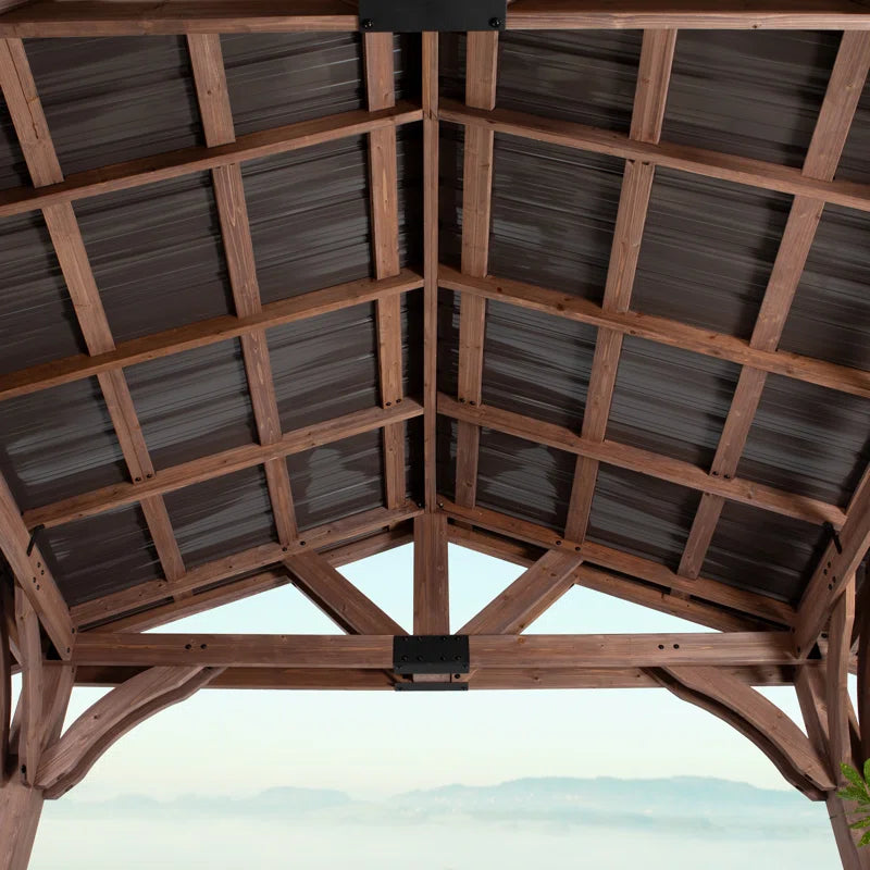 Arlington 12 Ft. W X 10 Ft. D Solid Wood Patio Gazebo