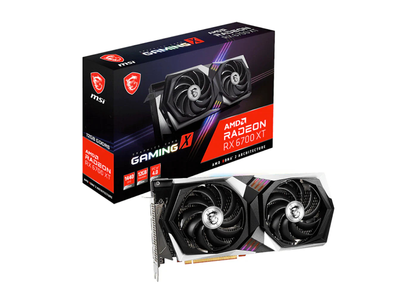 AMD MSI Radeon RX 6700 XT GAMING X 12GB Graphics Card (Radeon-RX-6700-XT-GAMING-X-12G)
