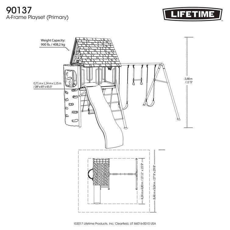 Lifetime Metal Swing Set with 2 Swing(s) , 1 Slide(s) - Image 3