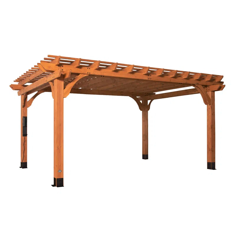 Beaumont 20 X 12 All Cedar Wooden Pergola