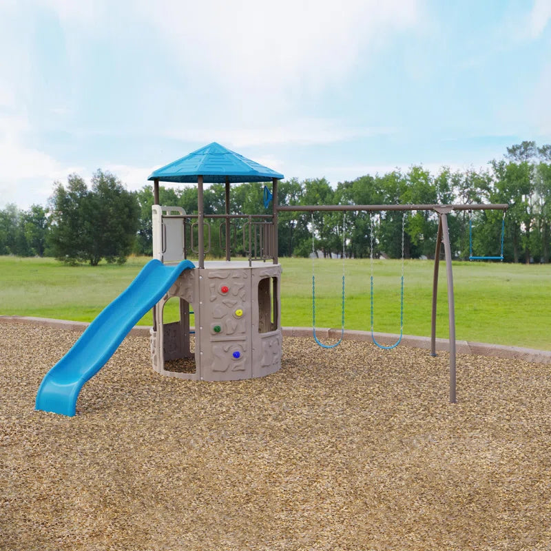 Adventure Metal Swing Set with 2 Swing(S) , 1 Slide(S)