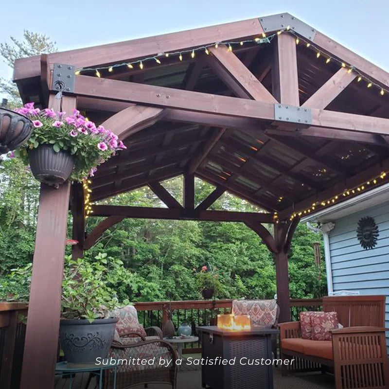 Arlington 12 Ft. W X 10 Ft. D Solid Wood Patio Gazebo