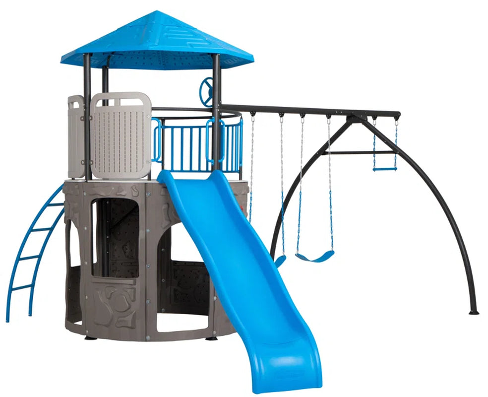 Adventure Metal Swing Set with 2 Swing(S) , 1 Slide(S)
