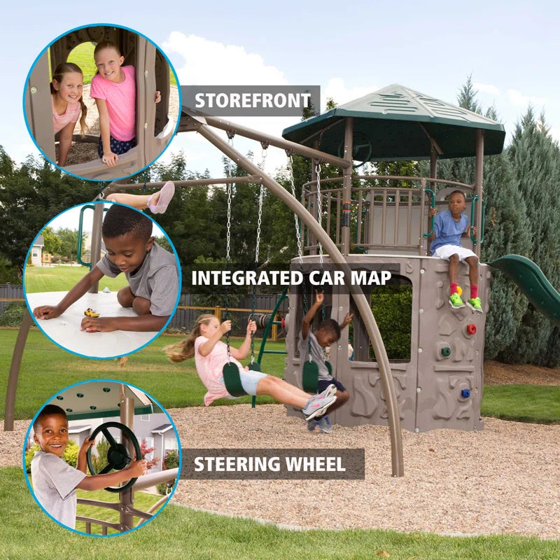 Adventure Metal Swing Set with 2 Swing(S) , 1 Slide(S)