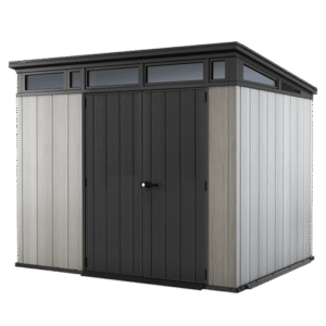 Keter Artisan 9×7 Foot Large Outdoor Shed with Floor with Modern Design for Patio Furniture