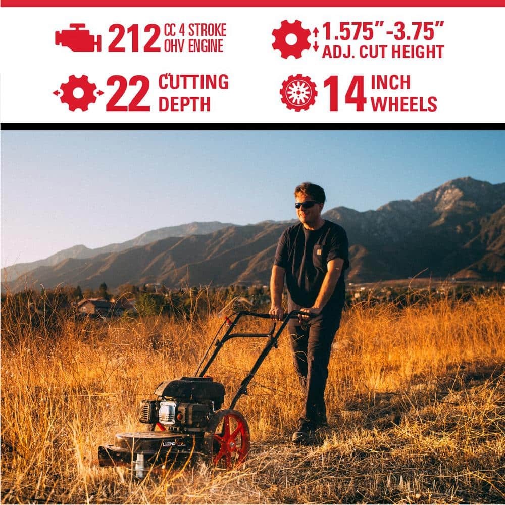 22 in. 173 cc Gas Walk Behind String Trimmer/Mower - Image 3